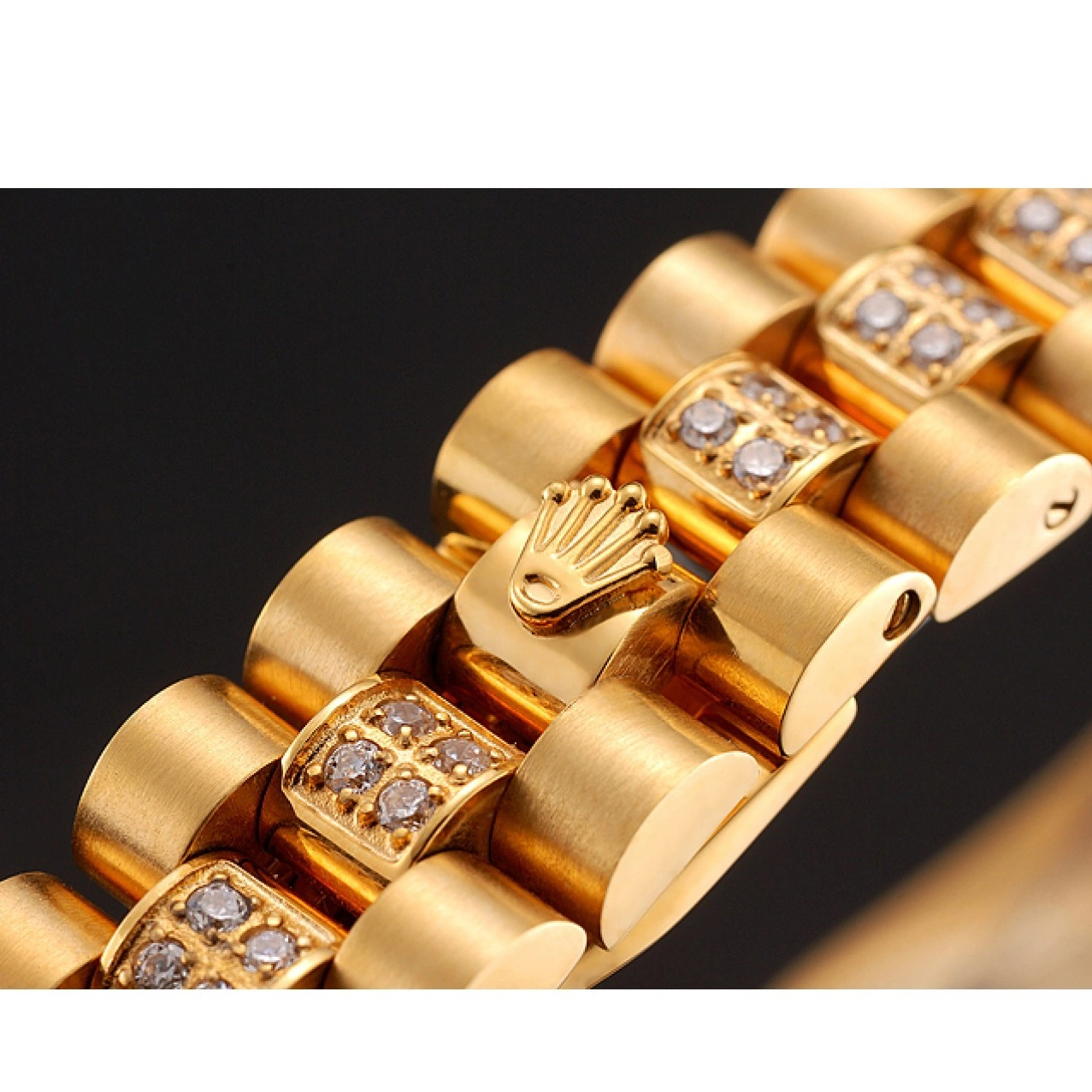 Aaa replica Rolex Dial DayJust Swiss Bracelet Diamond Diamond Gold Gold Pave 1453953 0520
